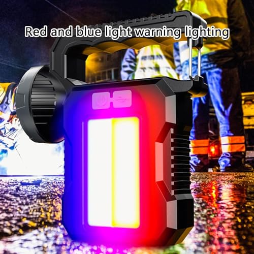 Image of 1Pack, Solar Flashlight, Solar Powered Flashlight for Multi Function with Emergency，Portable Bright Camping Rechargeable Flashlights for Home, Outdoor Hiking, Power Outages