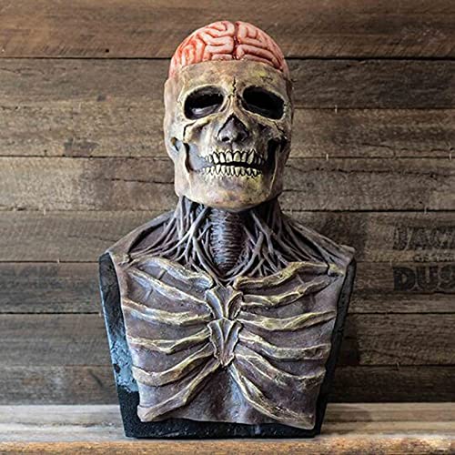 Máscara de caveira de Halloween, máscara assustadora de cabeça inteira, máscaras de terror de látex,