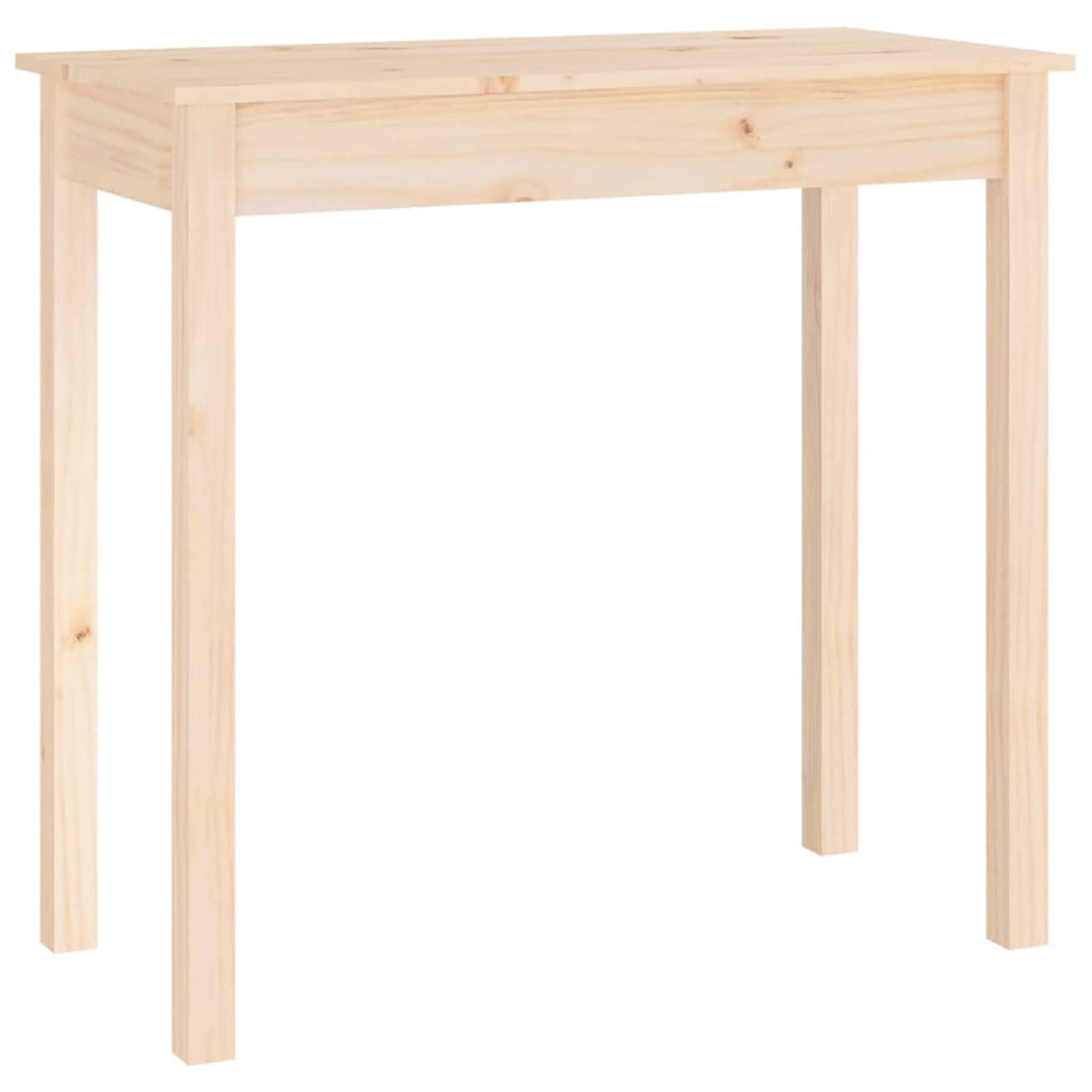 Homgoday Mesa Consola Madera Maciza de Pino 80x40x75 cm Mesas auxiliares de salón,Mesa Consola Recibidor Mueble de Entrada Estrecha Clásica