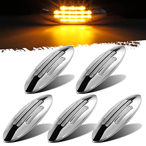 Feux de gabarit de remorque à LED plates avec lentille transparente pour garde-boue avant