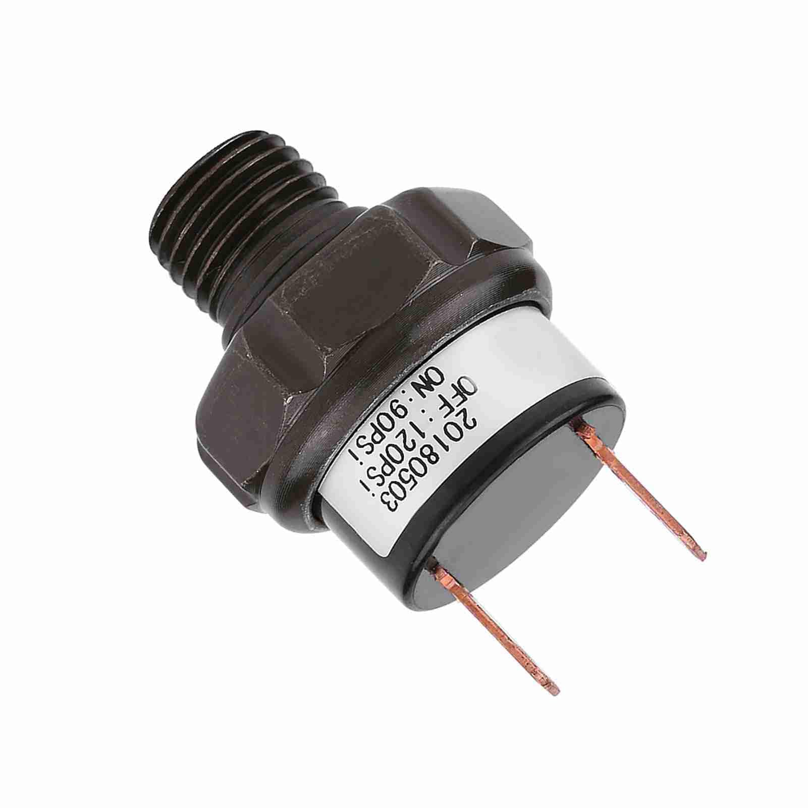 Uniwersalny Wyłącznik Ciśnieniowy Sprężarki Powietrza do Samochodu 12V Czarny 1/4 NPT END [Stabilny] [Akcesoria samochodowe] (90-120 psi)