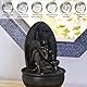 Zen’Light - Zimmerbrunnen Buddha Grace mit Farbiger LED-Beleuchtung - Zen-Dekor Ideal für Meditation und Entspannung - Leise Wasserpumpe - Abnehmbare Skulptur - H 40cm