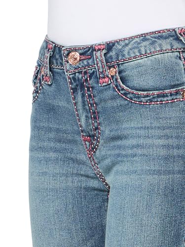 True Religion Women's Jennie MID Rise Skinny Pick Stitch Super T Jeans in Alondra Way3