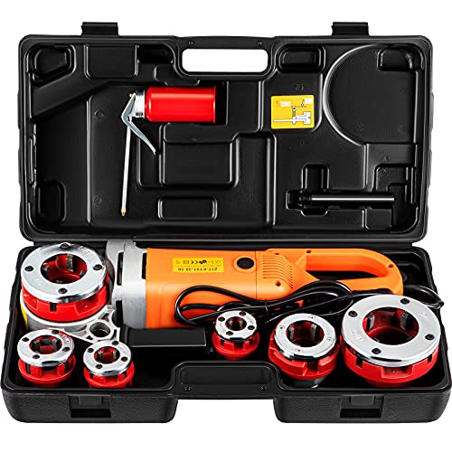 VEVOR Electric Pipe Threader, 2300W Pipe Threading Machine with 6 Dies 1/2