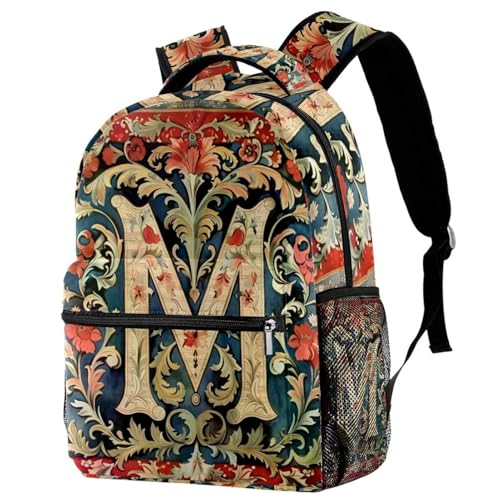 Sac à dos de voyage vintage avec porte-bouteille pour fille et garçon