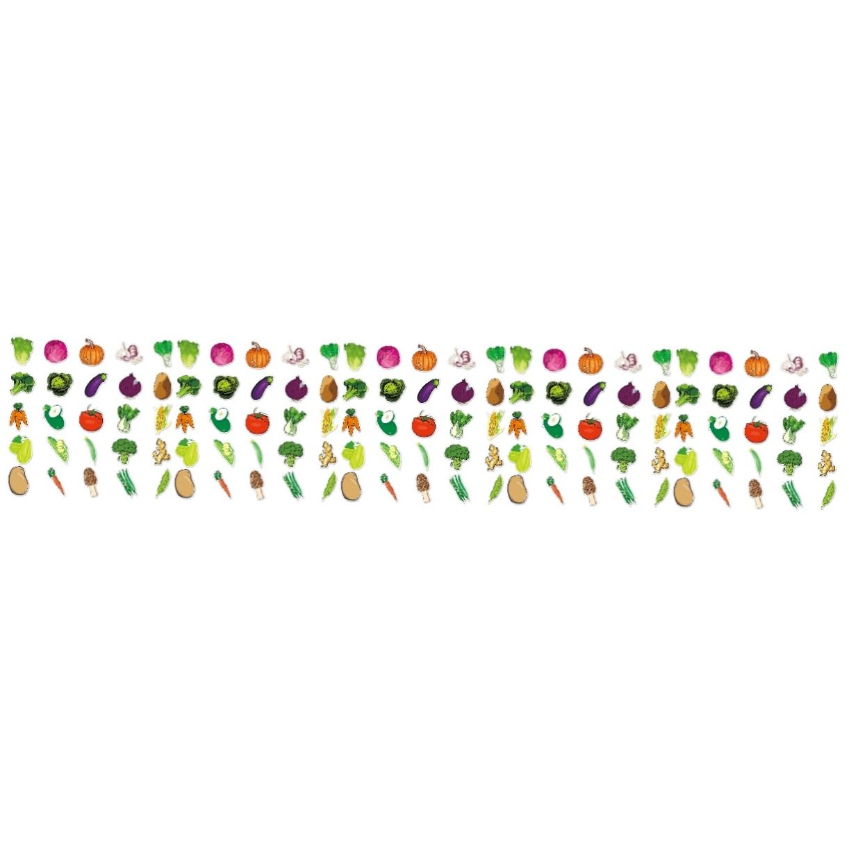 BESTonZON 5 Ensembles Légume Stickers Décor Coloré Décalcomanies De Scrapbooking Autocollants Diy Autocollants De Bande Dessinée Autocollant Amovible Film Brillant 100 Feuilles * 5