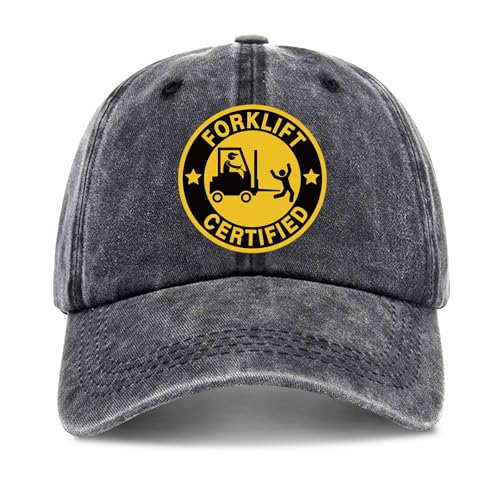 zcyhtqp, Forklift Certified, Funny Baseball Cap, Forklift Driver Snapback Hat,