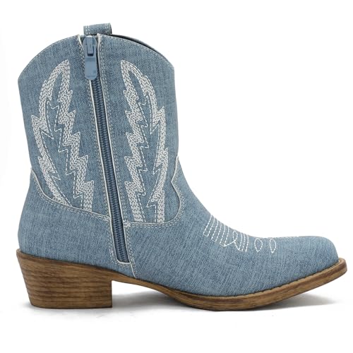 Image of GLOBALWIN Cowboy Boots For Women Short Ankle Boots
