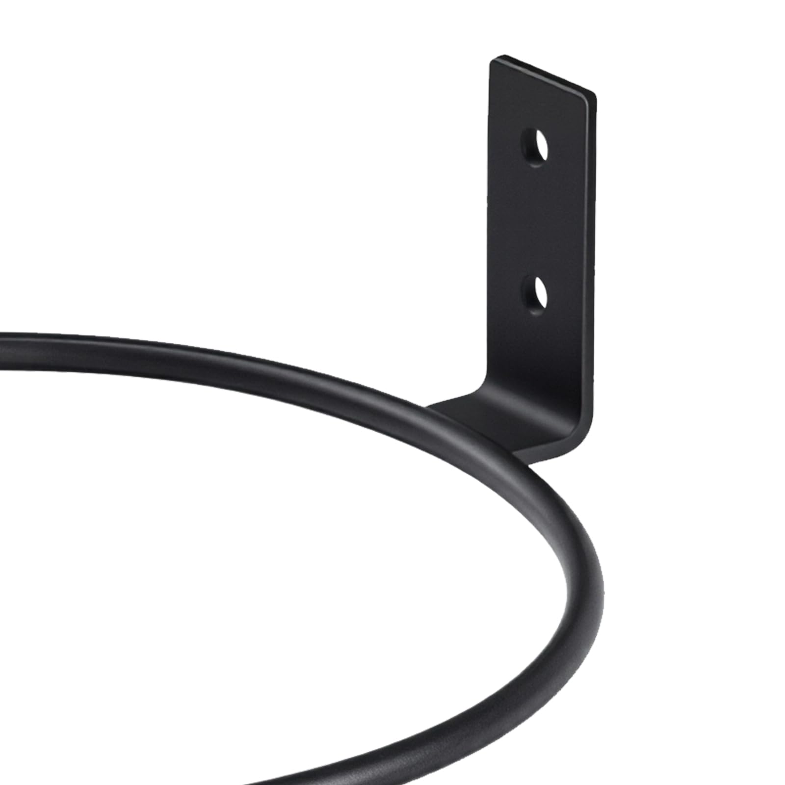 8 Soportes para Macetas de Pared de Metal 20 cm Negro - Anillos para Plantas con Tornillos Incluidos - Jardín Balcón Terraza Interior Exterior