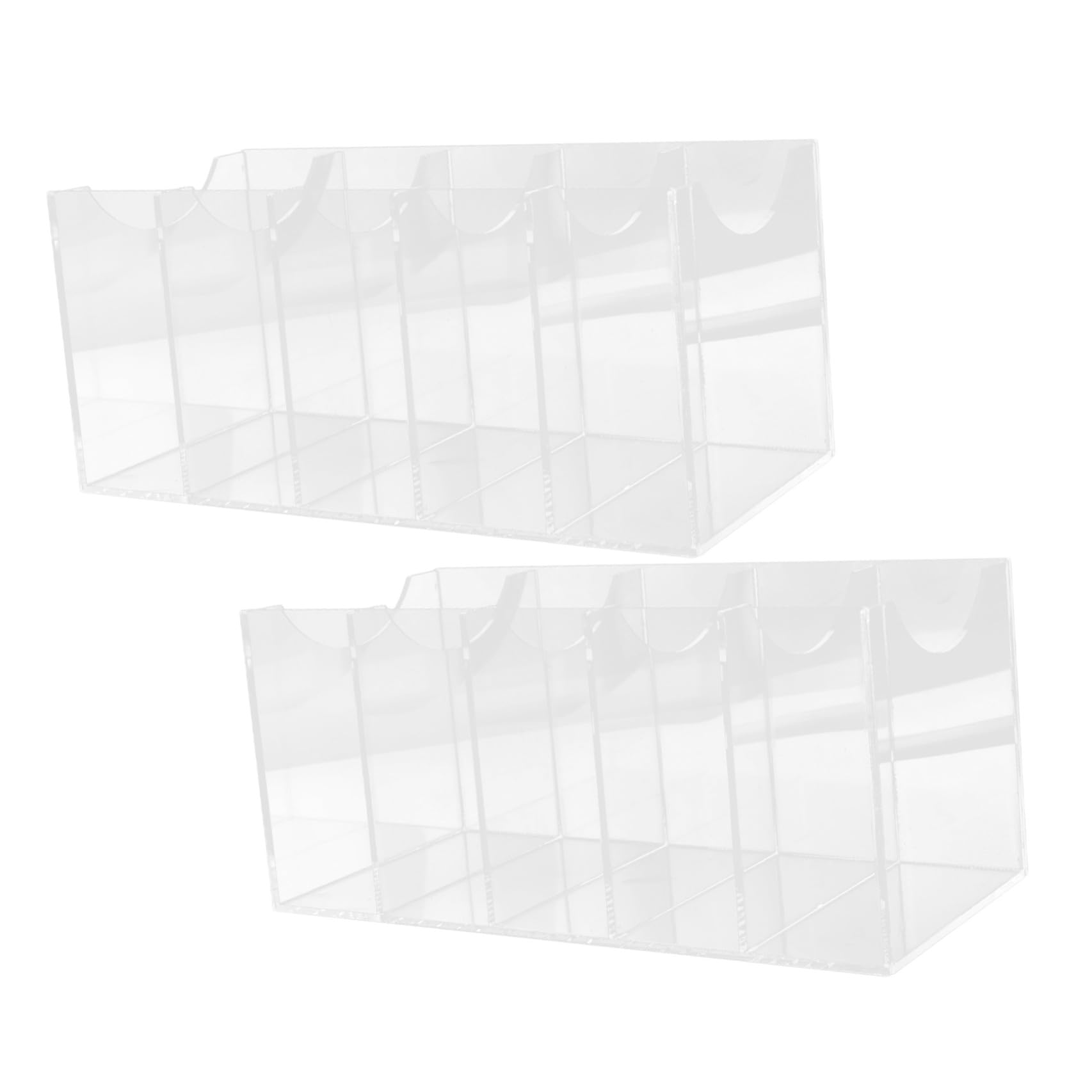 Yardwe 2 Pezzi Scatola Porta Cinture in Acrilico a 5 Scomparti per Armadio | Organizzatore Trasparente, per Cinture e Cravatte, Uso in Cassetto o Guardaroba, Facile Pulizia