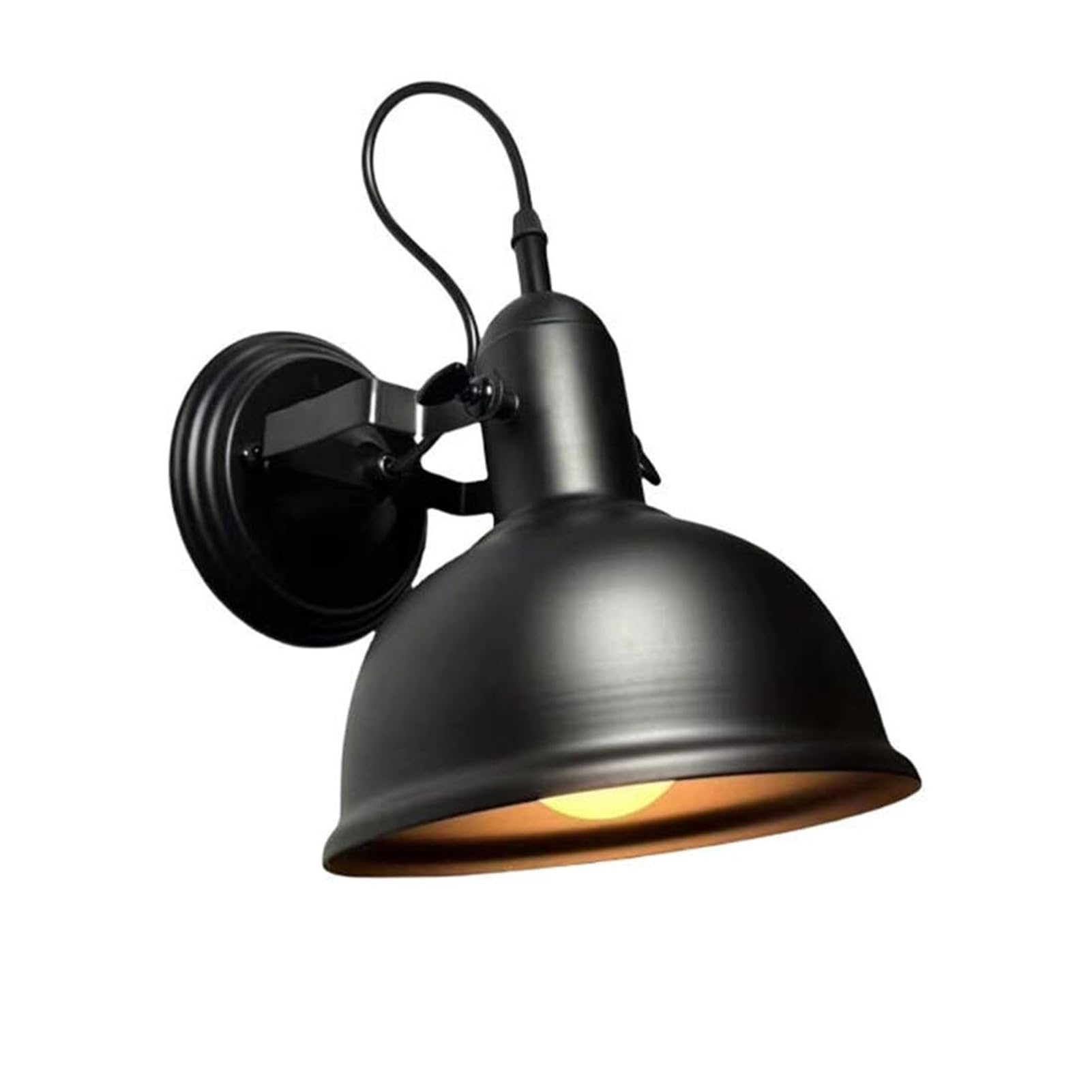 HUAYUSEDF Retro Exterior Iron Wall Light E27 for House Porch Front Door Garage Entryway Indoor Outdoor(Black)