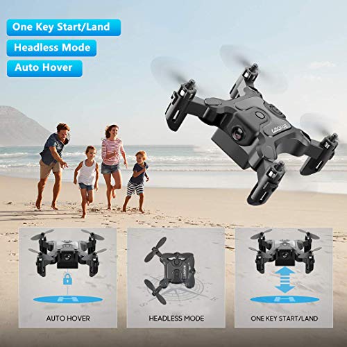 4DRC Mini Drone with 720p Camera for Kids and Adults, FPV Drone Beginners RC Foldable Live Video Quadcopter,App Control,3D Flips and Headless Mode,One Key Return,Altitude Hold,3 Modular Battery