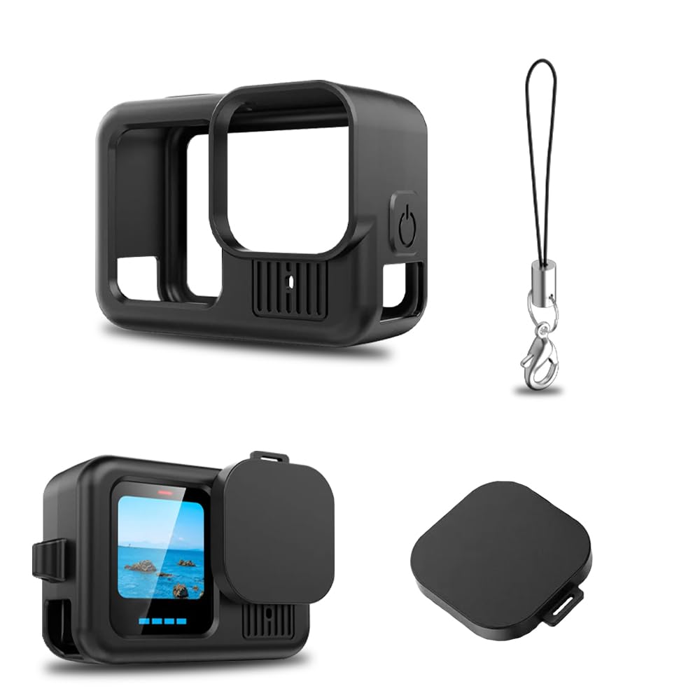 Yantralay Silicone Lanyard Sleeve Protective Cover + 6 PCS Tempered Glass Screen Guard with Silicone Lens Cover Compatible with Hero 13 Black Action Camera Accessories (Silicone) (B0DHYDQL5V) Amazon Price History, Amazon Price Tracker