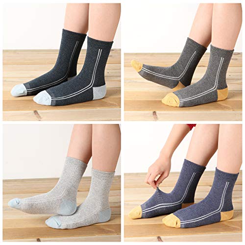 Image of Kids Boys Girls Cotton Athletic Crew Socks