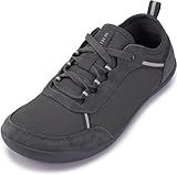 WHITIN Wide Toe Box Barefoot Shoes for Men Zero Drop Minimalist Width Sneaker Knit Size 8 Knit Fashion Gym Workout Trainer Track Indoor Grey 41