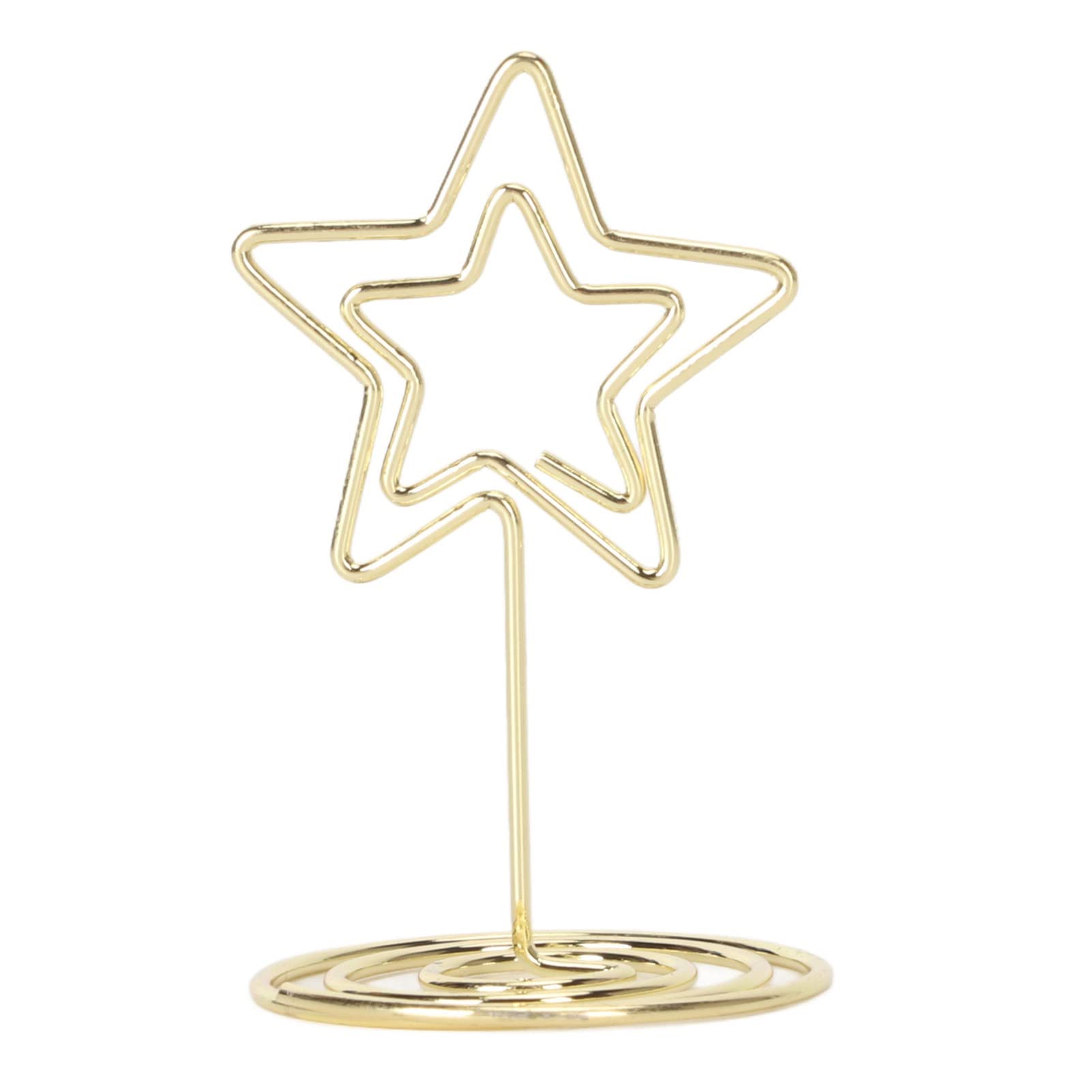 Buachois 20 Pezzi Supporti per Cartellini Segnaposto,Supporto Circolare Inferiore, Filo Metallico, Portafoto, Utilizzato per Appunti di Ufficio, Matrimoni, Ristoranti, Feste di Compleanno
