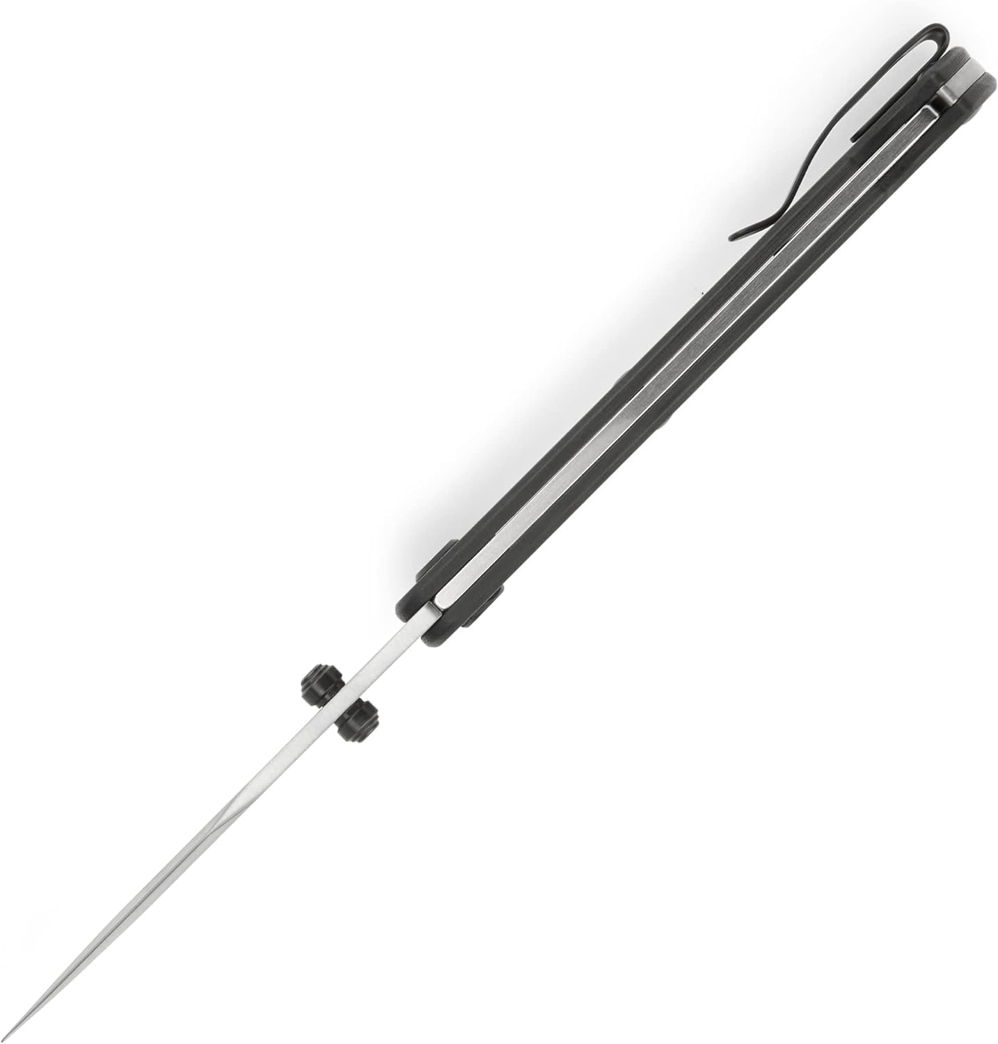 Buck Knives Schlankes Taschenmesser mit G10-Griff, Daumennieten und abnehmbarem/wendbarem tiefem Trage-Taschenclip, S30V-Klinge