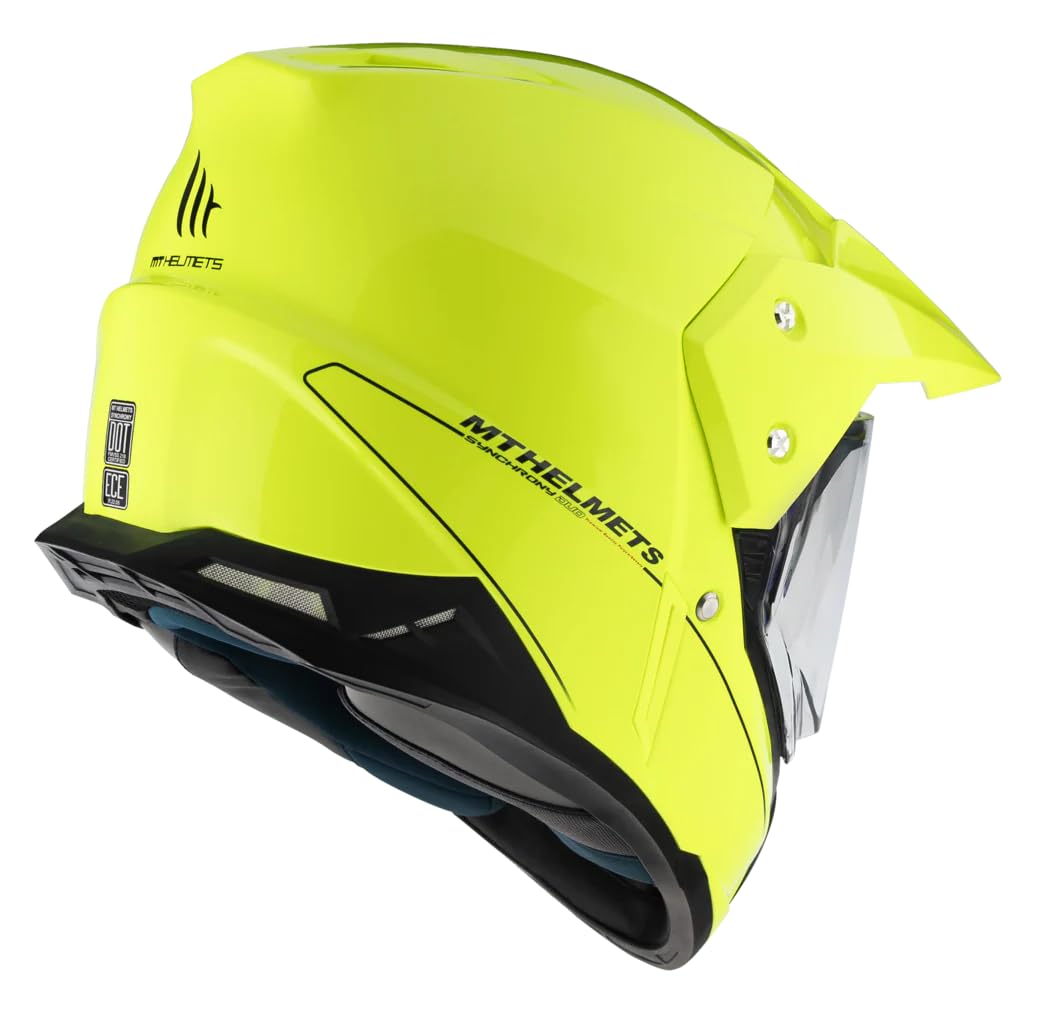 Casco Trail Moto MT Helmets SYNCRONY Amarillo Fluor HOMOLOGACION 22.05 Talla S