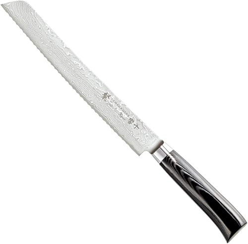 SAN Kyoto Mikarta - Cuchillo para pan de acero inoxidable, 9 pulgadas