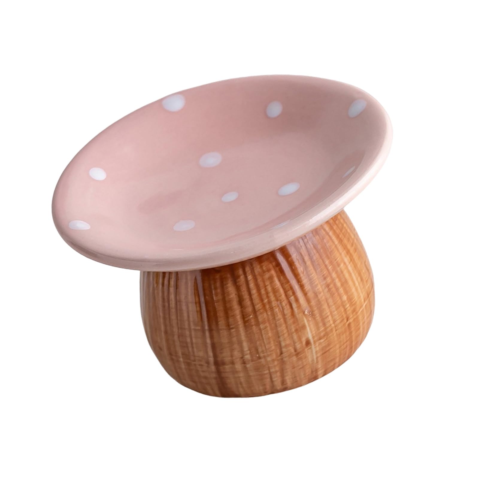 Accessory Tray Ceramic Mushroom Jewelry Catchall 4.49 Inch Holder for Vanity Bedside Tabletop Storage Mushroom Jewelry Tray Ceramic Trinket Holder Vanity Catchall Bedside Organizer Desktop Necklace