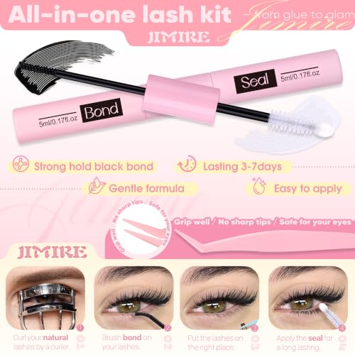 Image of JIMIRE Natural Lash Clusters Kit 8-12MM C Curl Short Eyelash Clusters