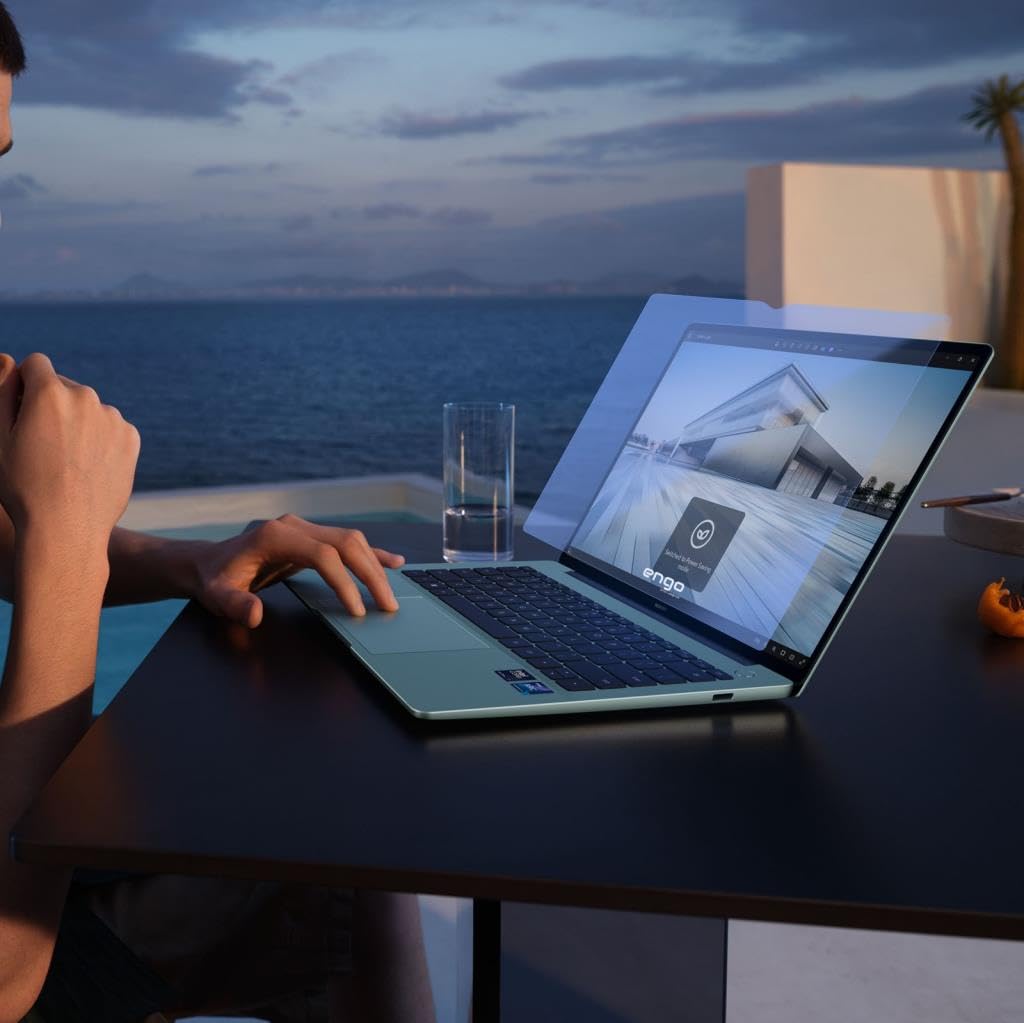 Engo Lenovo Ideapad 5 Gen 9 14 İnç İle Uyumlu Ekran Koruyucu Notebook, 9h Temperli Kırılmaz Esnek Nano Cam, Çizilmeye Ve Darbeye Dayanıklı Laptop Koruma, Hd Şeffaf