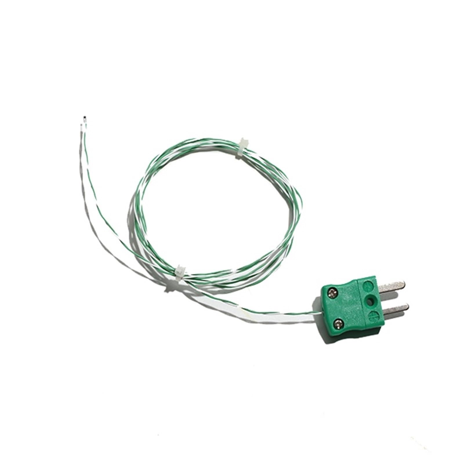 Części termopary typu K, przewód czujnika wysokiej temperatury z zielonym złączem, długość 0,5 do m, do ogrzewania i pomiaru(3m fiberclass wire)