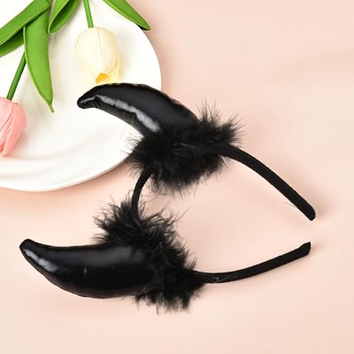 Yangqian Devil Halloween Costume Headbands For Women Black Demon Devil Horns Headband Fashion Gothic Headbands For Women'S Hair Accessories Headband Punk Scary Halloween Decorative Hair Bands For Girls Cosplay thumb #3