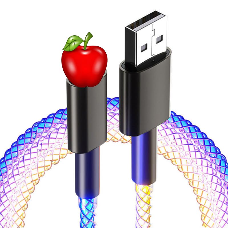 RTEKNO Multi strand Copper Wired (12 W TO MAX 27 W) Multicolour Glowing LED Cable For I Phone and ios enabled Devices With 480 MBPS Data Transfer (TYPE-IOS) (B0CBM1DVP5) Amazon Price History, Amazon Price Tracker