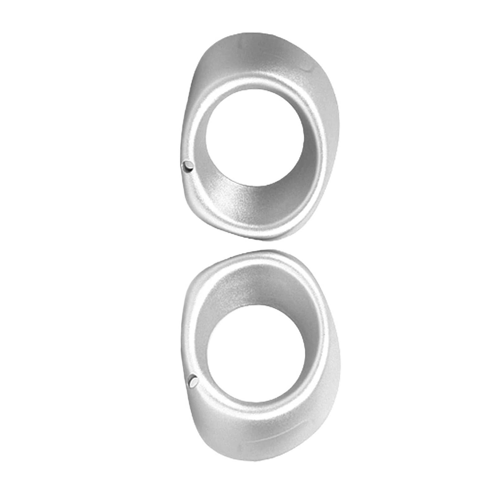 Fit For M-i-t-s-u-b-i-s-h-i Outlander 2013 2014 2015 6400D571 6400D572 2pcs Front Bumper Fog Light Lamp Cover Frame Bezel Silver/Black(Silver)