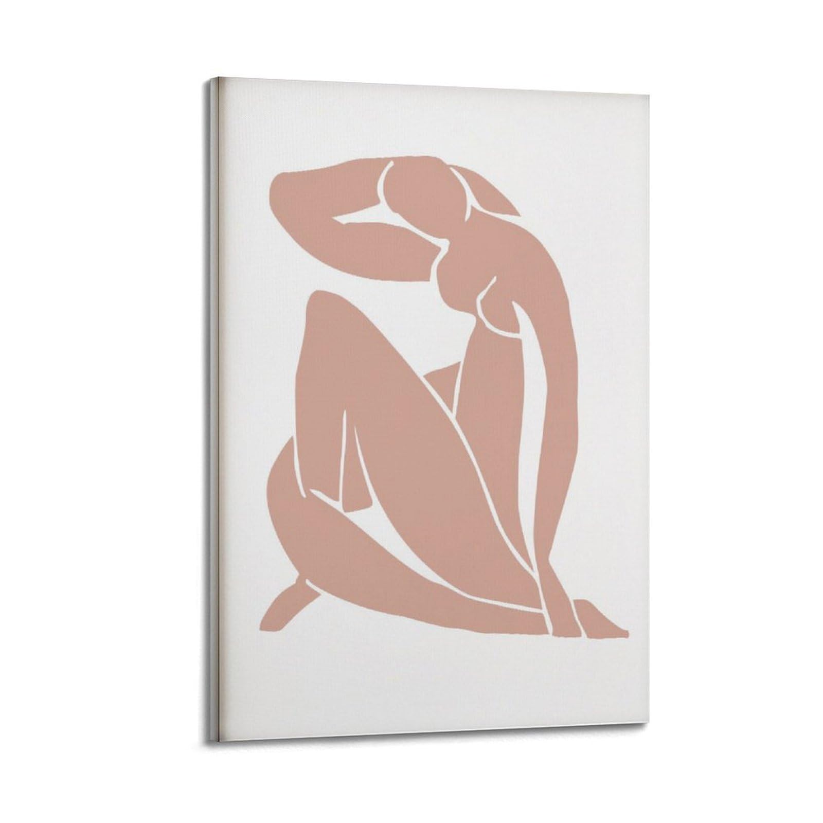 xiaoxiaoshen Henri Matisse Nude Blush Pink, Minimalist Canvas Poster Wall Art Prints Room Aesthetic Murals Bedroom And Living Decorations 20x30inch(50x75cm)