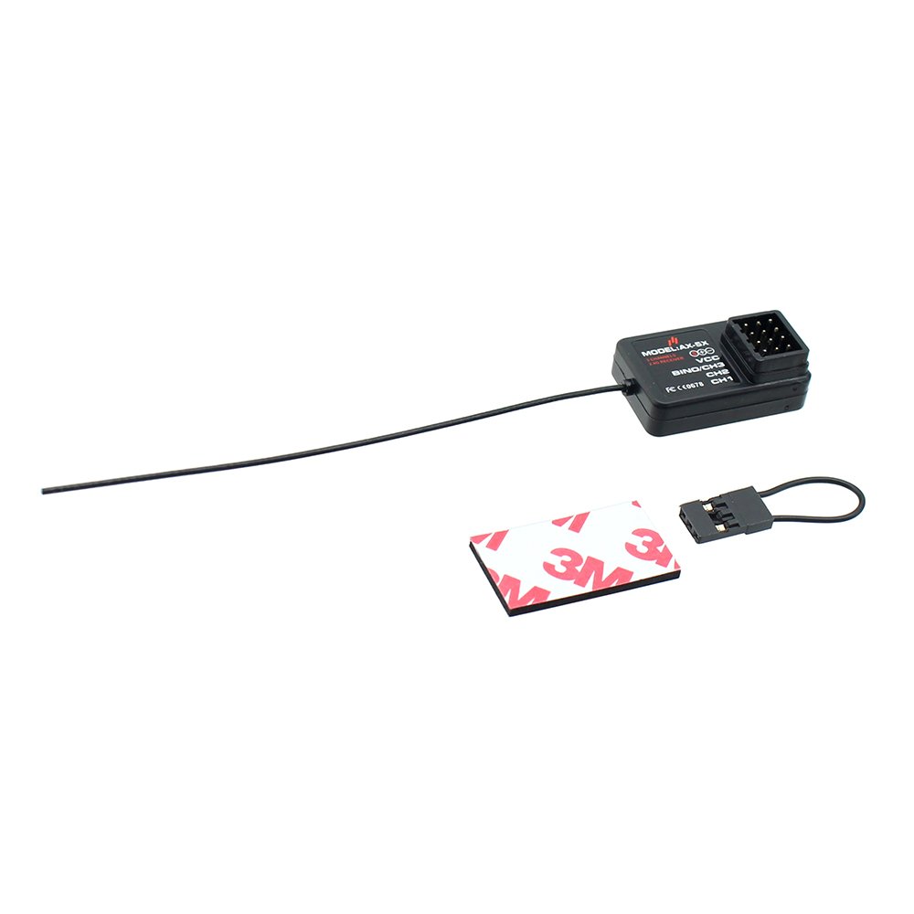 INJORA Mando a Distancia para Coche con Receptor de 2,4 GHz, 3 Canales, Radio RC, con Receptor para RC Car RC Boot
