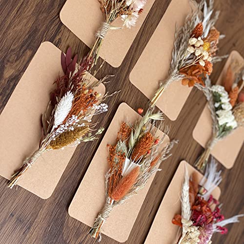 Ramo mini de flores secas terracota natural miniatura 3