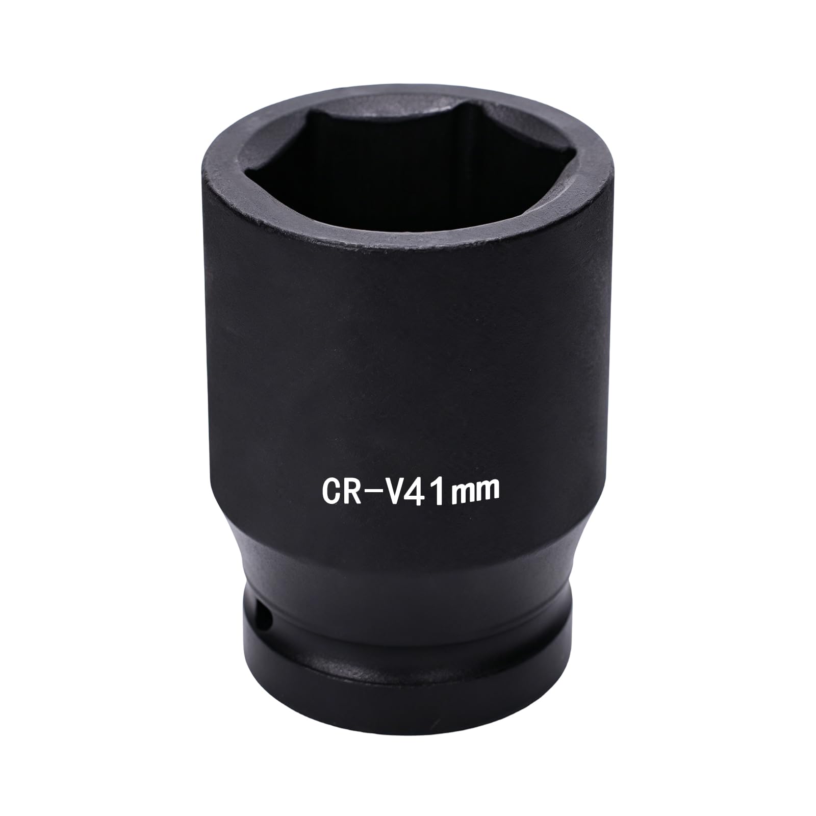 1 Inch Hex Drive Impact Socket, 41mm 6-Point Metric CR-V Steel Black Phosphated Rust Prevention Socket for Light to Medium-Duty Impact and Hand Tools