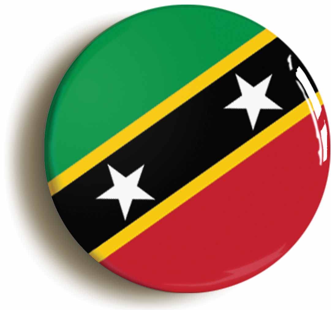 St Kitts And Nevis National Flag Fridge Magnet (Circular 2inch / 50mm Diameter)