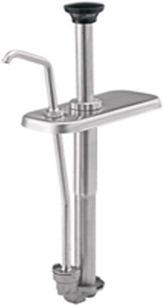 Server Products FP-Slim-85360 Slim Fountain Jar Pump for 2 quart Slim Deep (Slanted) Jar, 1-1/4 oz. Full Portion, Dispenses Thin Consistency Condiments, Stainless Steel