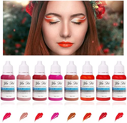 8 colori tatuaggio inchiostro set trucco