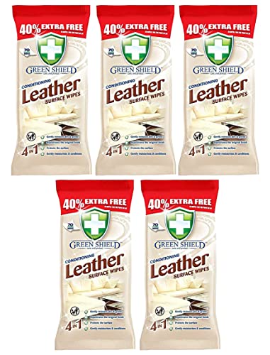 Leather Surface Wipes 4-in-1 Conditioning Dirt Grime Protect Wipes - Suitable For All Leather Surfaces Including Shoes, Bags, Chairs and Sofas - 350 Wipes