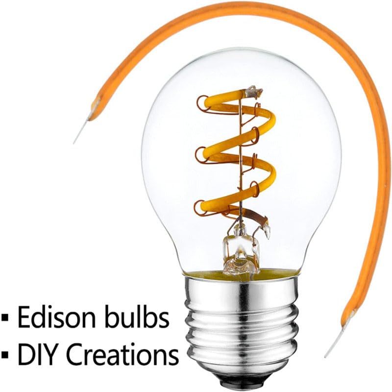 Elastyczny filament LED 3 V żarówka Edisona LED filament dioda COB LED elastyczne części lampy dioda akcesoria do oświetlenia żarowego, czerwony, 300 mm (11,8 cala) - 10 szt