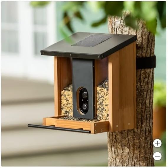 Solar Smart Bird Feeder with HD WiFi Camera, 3.5 lb Capacity, Dual Compartments, Built-in Solar Panel, 1080p Camera Solar Smart Bird Feeder with HD WiFi Camera, 3.5 lb Capacity, Dual Compartments, Built-in Solar Panel, 1080p Camera