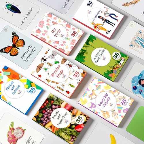 Image of Set of 7 Concepts Flash Cards | Learn with Fun | Montessori Education Toys | Age Group: 1-8 Years | Water Resistant & Non-Tearable Cards