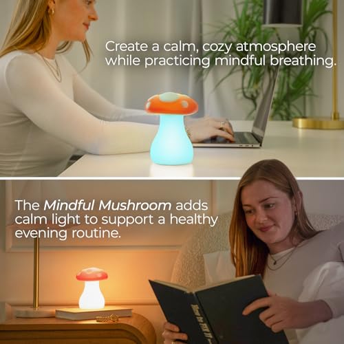Image of Mindsight 'Breathing Buddha' Guided Visual Meditation Tool for Mindfulness | Slow Your Breathing & Calm Your Mind for Stress & Anxiety Relief | Perfect for Adults & Kids | USB Rechargeable