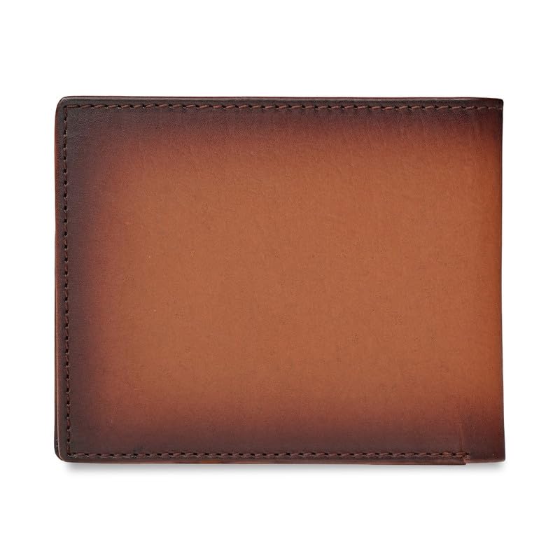 Image of Tommy Hilfiger Men's Leather Global Coin Wallet Gistel - Tan | Slim Bifold with 4 Card Slots, 2 Bill CompartMen'sts & 6-Month Warranty | Stylish Purse for Men's