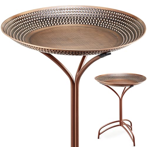 Good Directions 20' Diameter Tranquility Birdbath, Pure Copper Basin, Bronze Finish, Durable Aluminum Base, Bird Bath