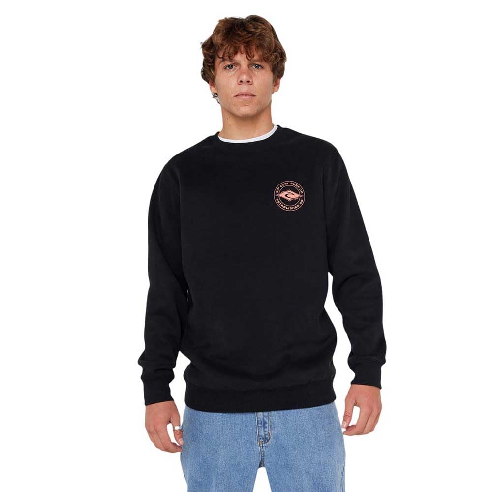 Rip Curl Men's Black Staple Crew Sweatshirt M