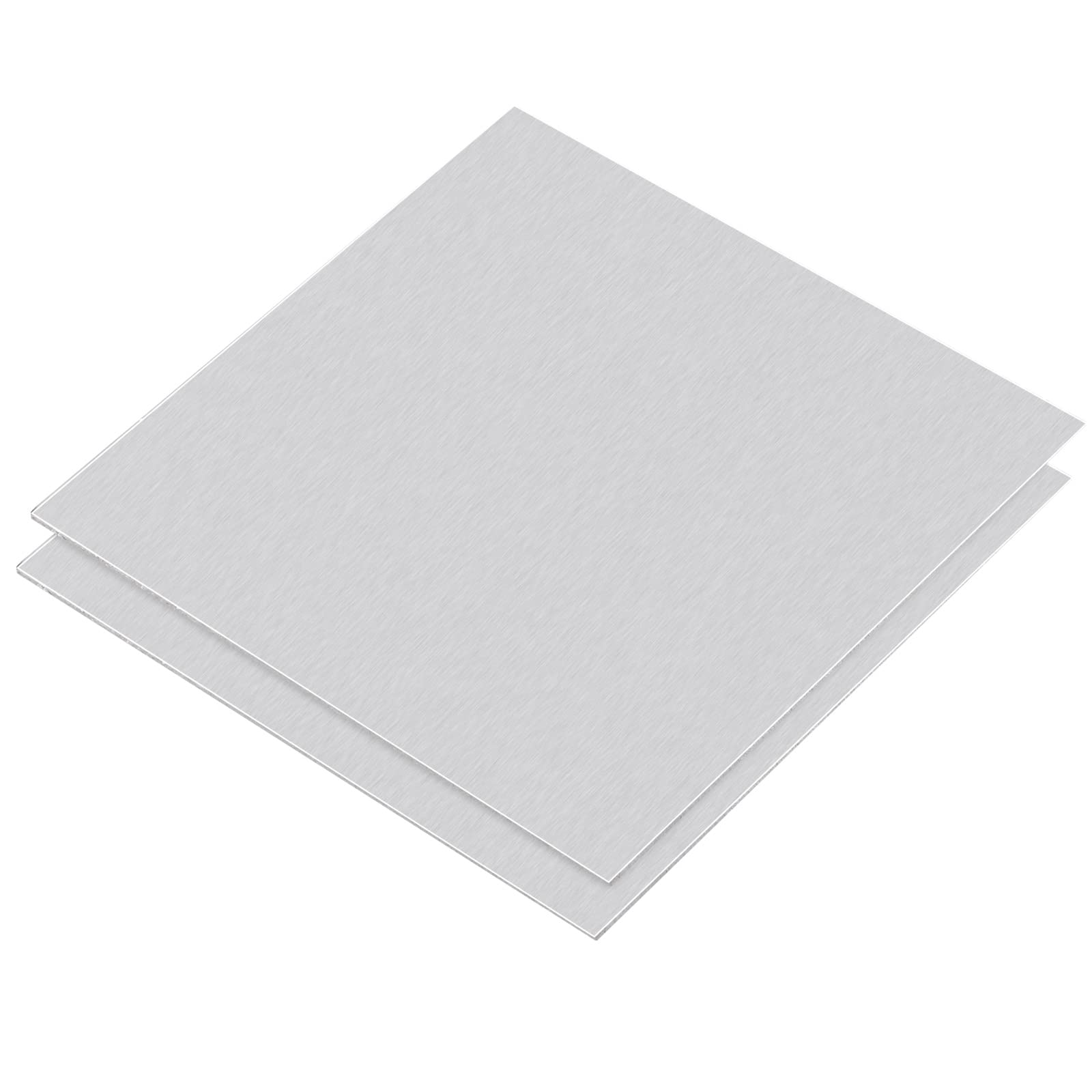 sourcing map 6061 Aluminum Sheet, 300mm x 300mm Rectangle Aluminum Plate 0.5mm Thick Flat Metal Stock with Protective Film, 2Pcs