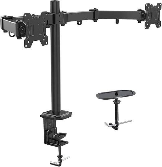 HUANUO Dual Monitor Stand for 1327 Inch Screens, Dual Monitor Arm