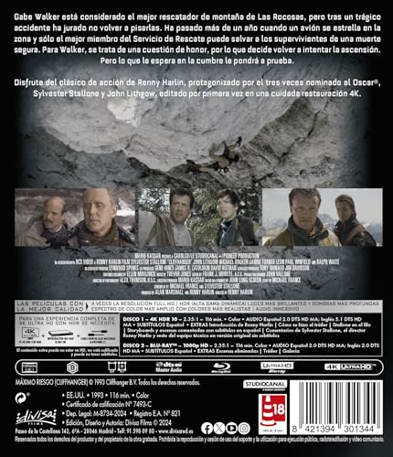 Miniatura 2 de Maximo Riesgo (Cliffhanger) (4K UHD + Blu-ray)