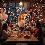 21st Birthday Decorations Kit, Complete Party Decor Set for Ceiling and Wall, Includes Banner and Streamers for Milestone Celebrations, Ideal for Photo Backdrops and Outdoor Events - Image 5
