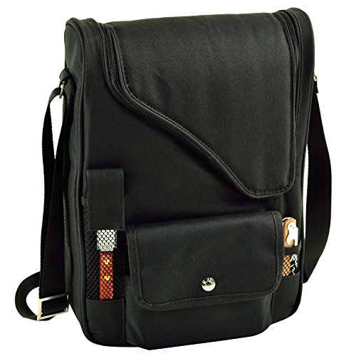 Picnic at Ascot Wine Carrier Deluxe with Glass Wine Glasses and